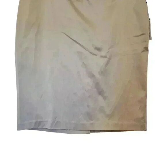 Marina Luna Women's Oyster Shine Poly/Cotton/Spandex Straight Pencil Skirt NEW - Picture 7 of 8